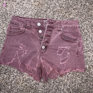Colored Jean shorts